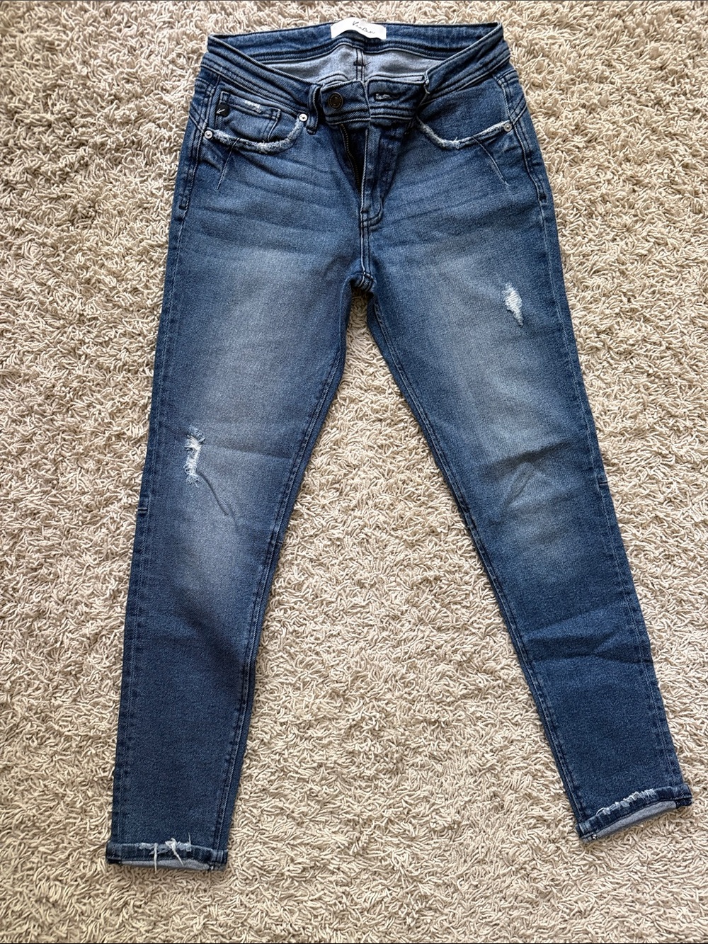 KanCan Dark Blue Distressed Skinny Jeans